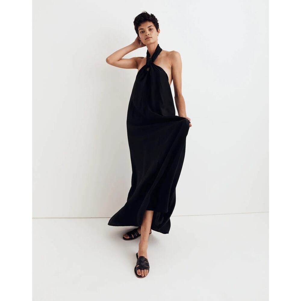 Natalie Martin Astrid Knotted Halter Silk Maxi Dress - XS/P - Picture 4 of 5
